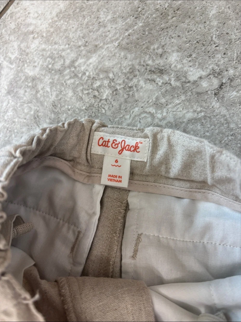 Cat & Jack Light Beige Linen-Look Suit